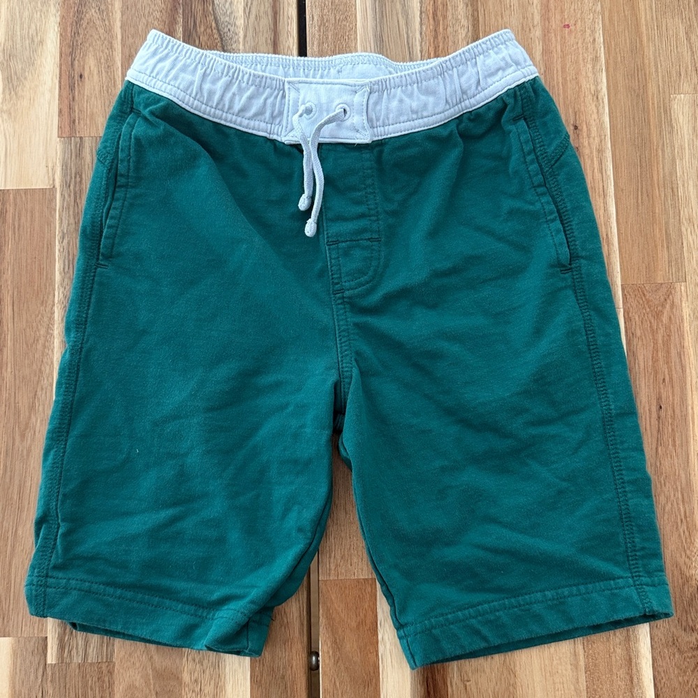 Tea Collection Green Shorts with White Waistband
